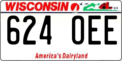 WI license plate 624OEE