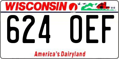 WI license plate 624OEF
