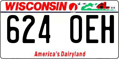 WI license plate 624OEH