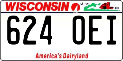 WI license plate 624OEI