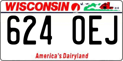 WI license plate 624OEJ