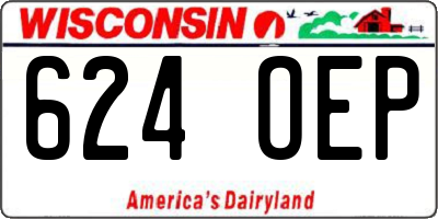 WI license plate 624OEP