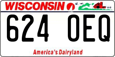 WI license plate 624OEQ