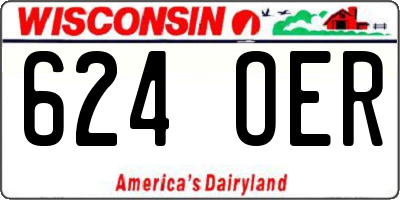 WI license plate 624OER