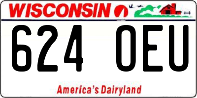 WI license plate 624OEU