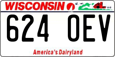 WI license plate 624OEV