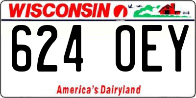 WI license plate 624OEY