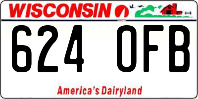 WI license plate 624OFB
