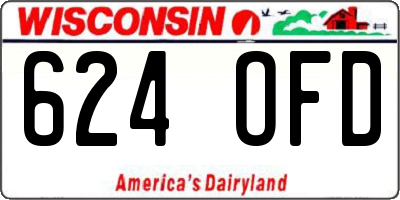 WI license plate 624OFD