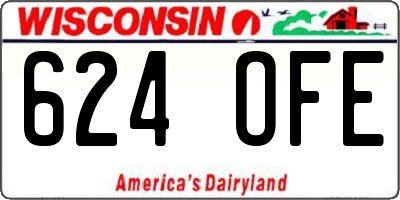 WI license plate 624OFE