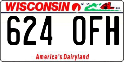 WI license plate 624OFH