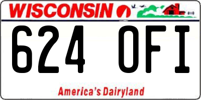 WI license plate 624OFI