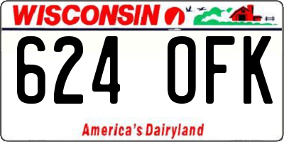 WI license plate 624OFK