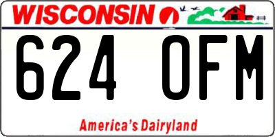 WI license plate 624OFM