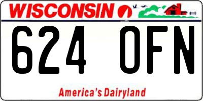 WI license plate 624OFN