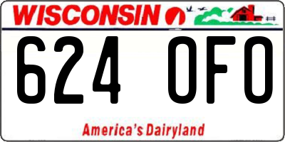 WI license plate 624OFO