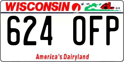 WI license plate 624OFP