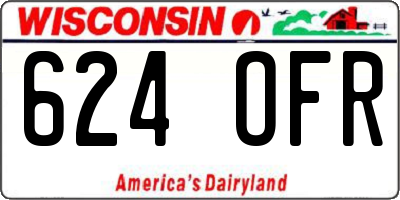 WI license plate 624OFR