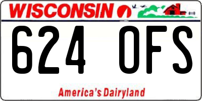 WI license plate 624OFS