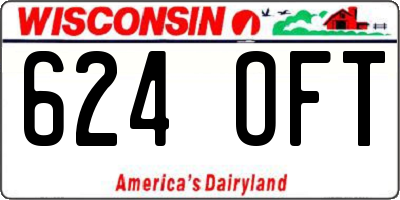 WI license plate 624OFT