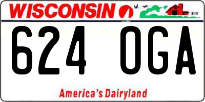 WI license plate 624OGA