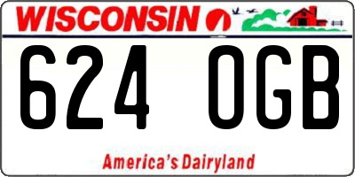 WI license plate 624OGB