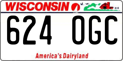 WI license plate 624OGC