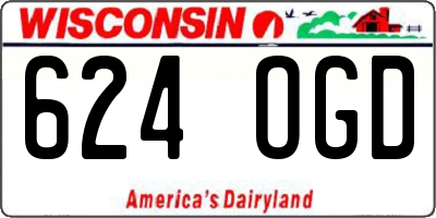 WI license plate 624OGD