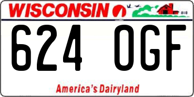 WI license plate 624OGF