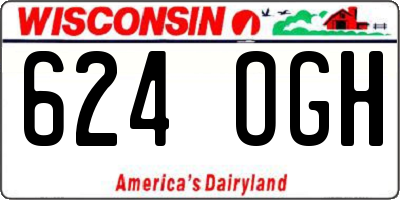 WI license plate 624OGH