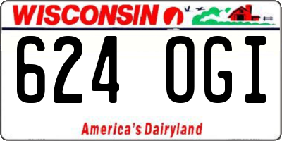WI license plate 624OGI
