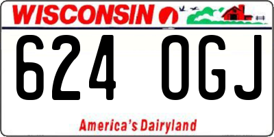 WI license plate 624OGJ