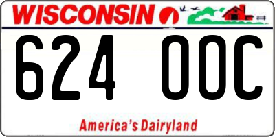 WI license plate 624OOC