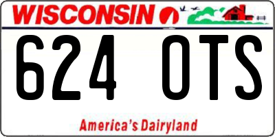 WI license plate 624OTS