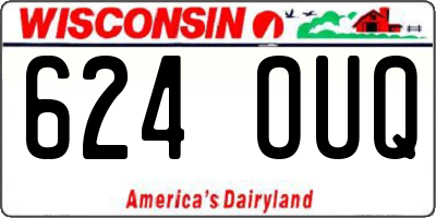 WI license plate 624OUQ