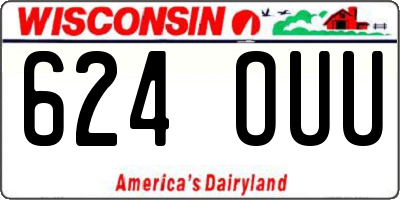 WI license plate 624OUU