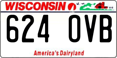WI license plate 624OVB