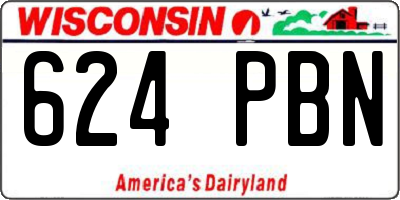 WI license plate 624PBN
