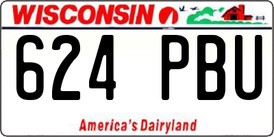 WI license plate 624PBU