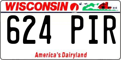 WI license plate 624PIR