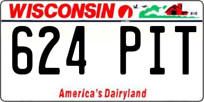 WI license plate 624PIT