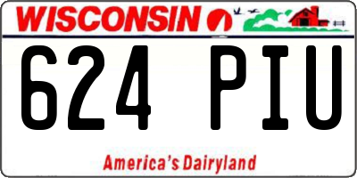 WI license plate 624PIU