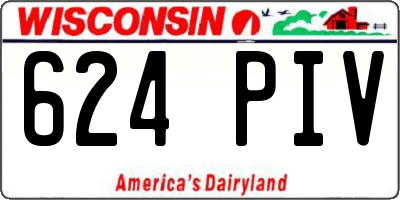 WI license plate 624PIV
