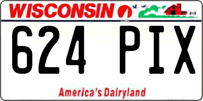 WI license plate 624PIX