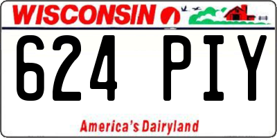 WI license plate 624PIY
