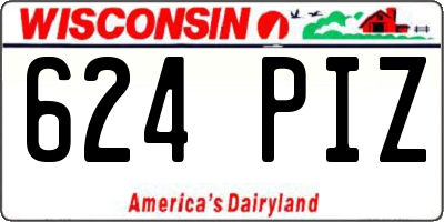 WI license plate 624PIZ