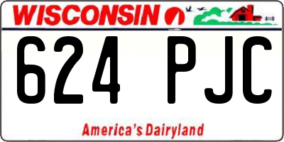 WI license plate 624PJC