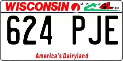 WI license plate 624PJE