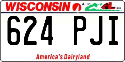 WI license plate 624PJI