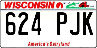 WI license plate 624PJK
